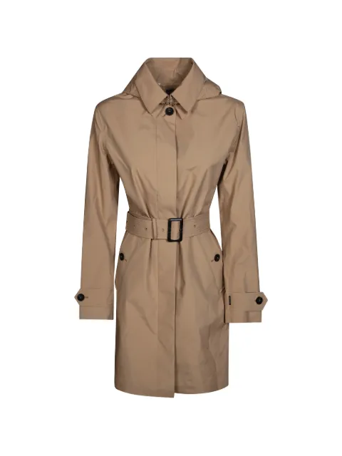 Save The Duck belted hooded trench coat