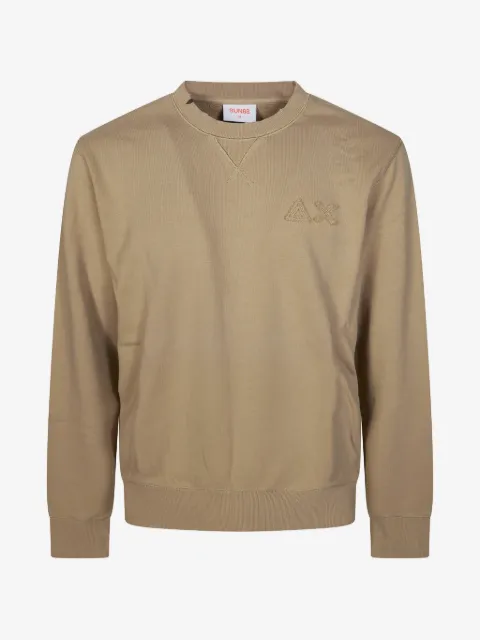 Sun68 sudadera con aplique y cuello redondo