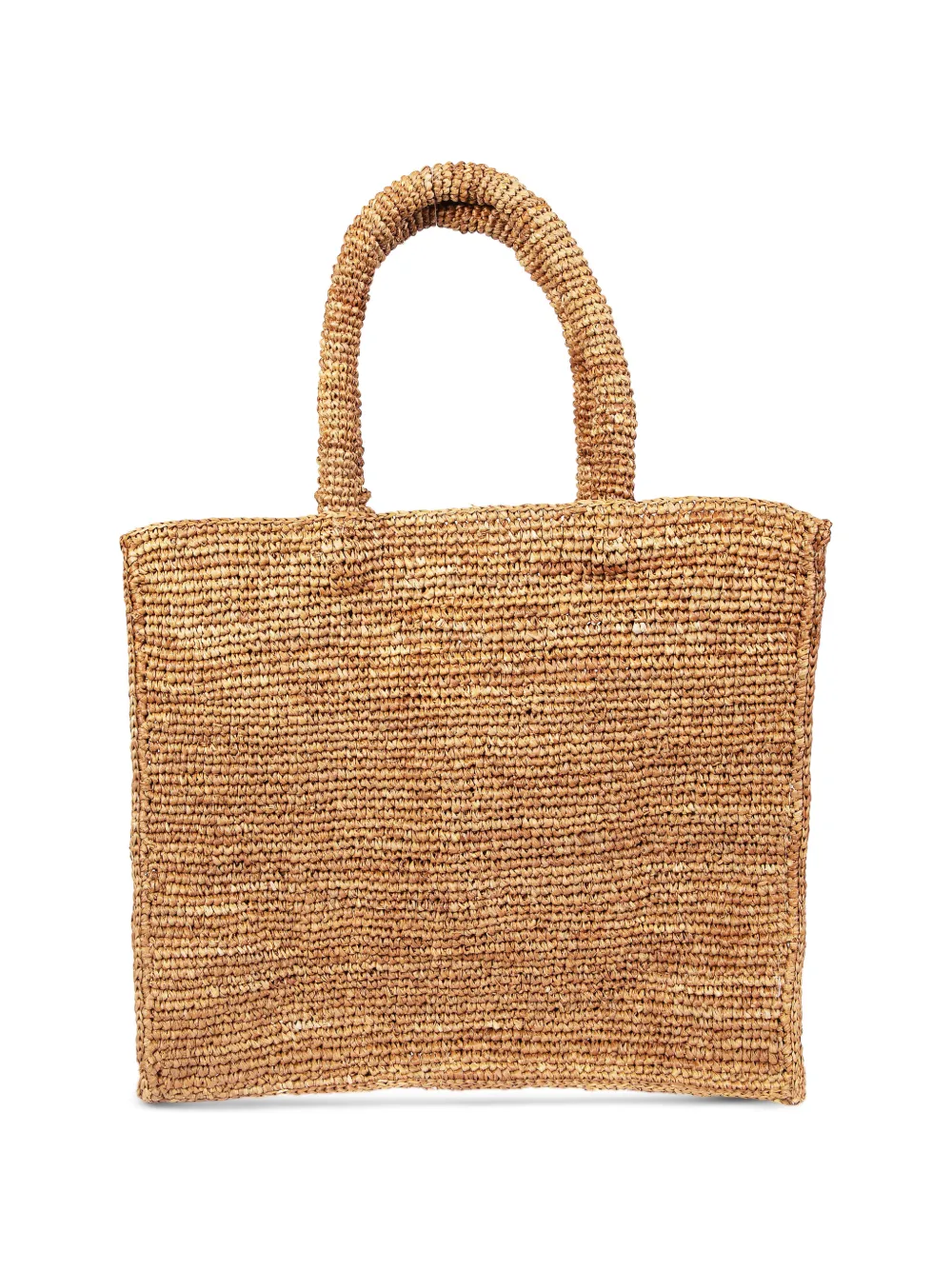 MC2 Saint Barth Colette geweven shopper met kwastje Bruin