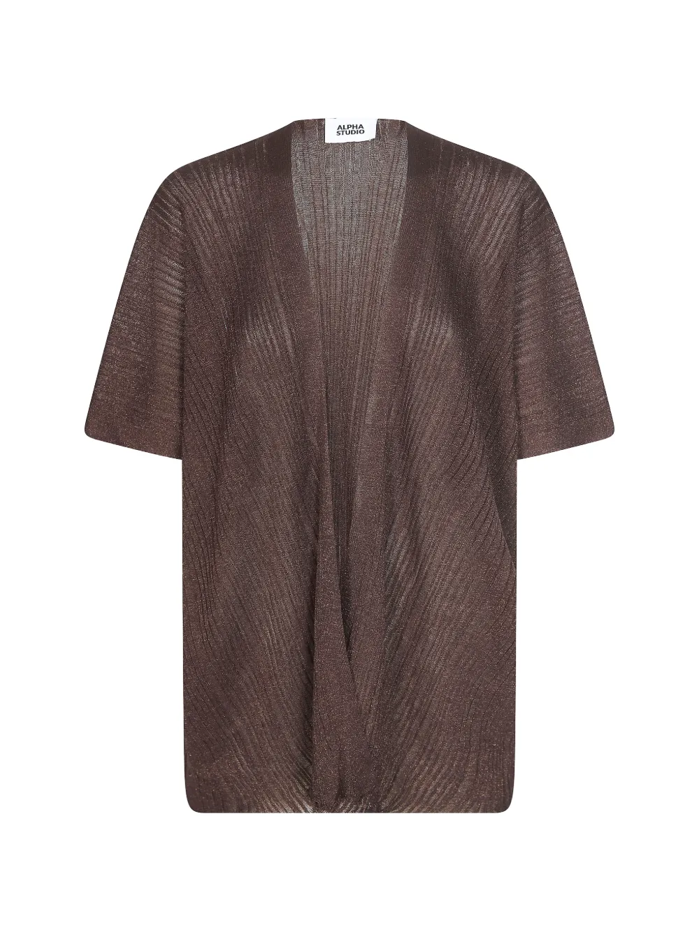 ALPHA STUDIO open-front cardigan - Brown