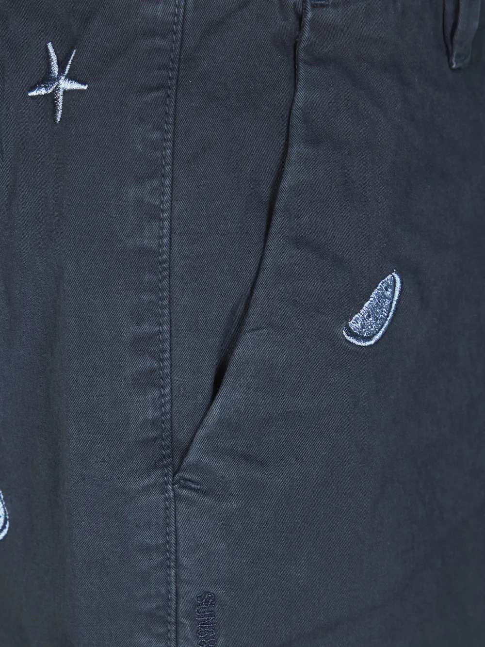 Sun68 Bermuda shorts met borduurwerk Blauw