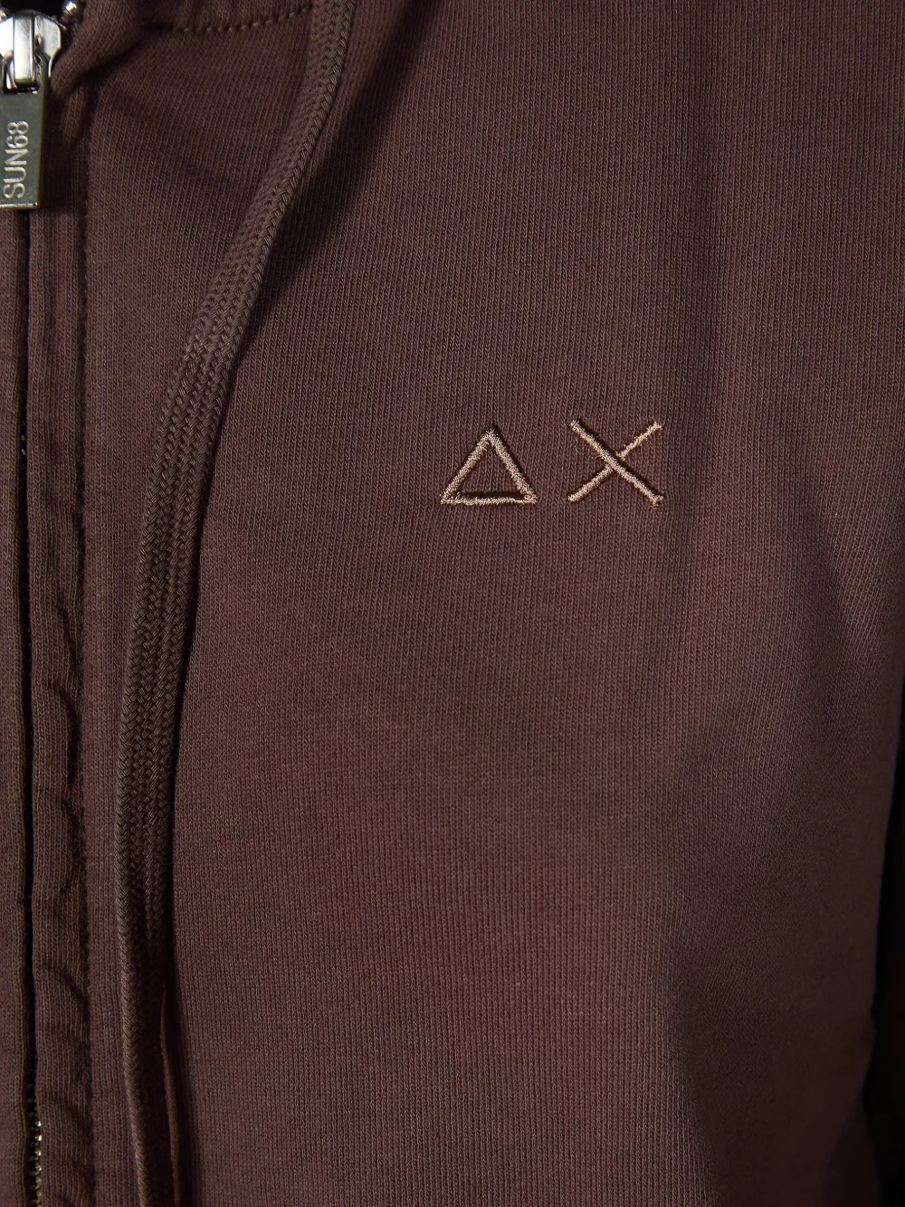  Sun68 Zipped Hoodie - Brown 