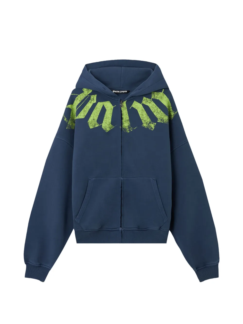 Palm Angels Big Neck logo-print zip-up hoodie