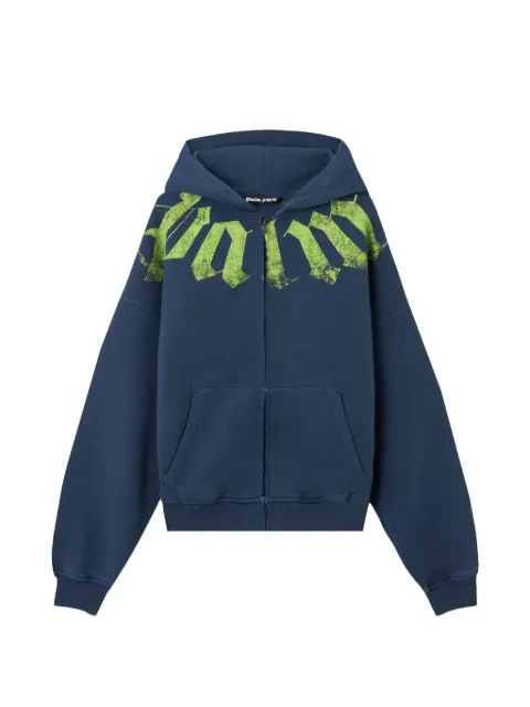 Palm Angels hoodie zippé Big Neck à logo imprimé