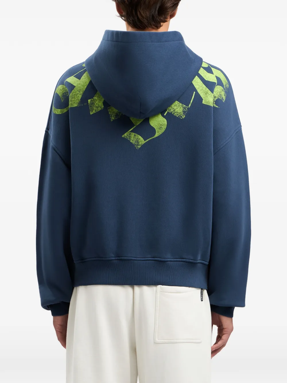 Palm Angels Big Neck hoodie met rits met logoprint Blauw