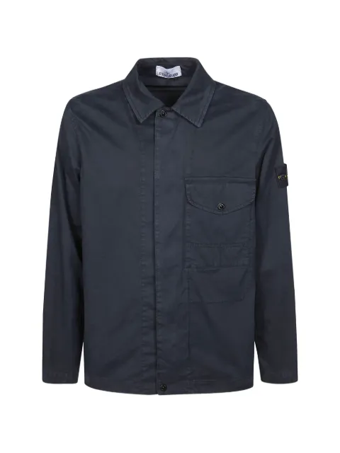 Stone Island sobrecamisa con parche del logo