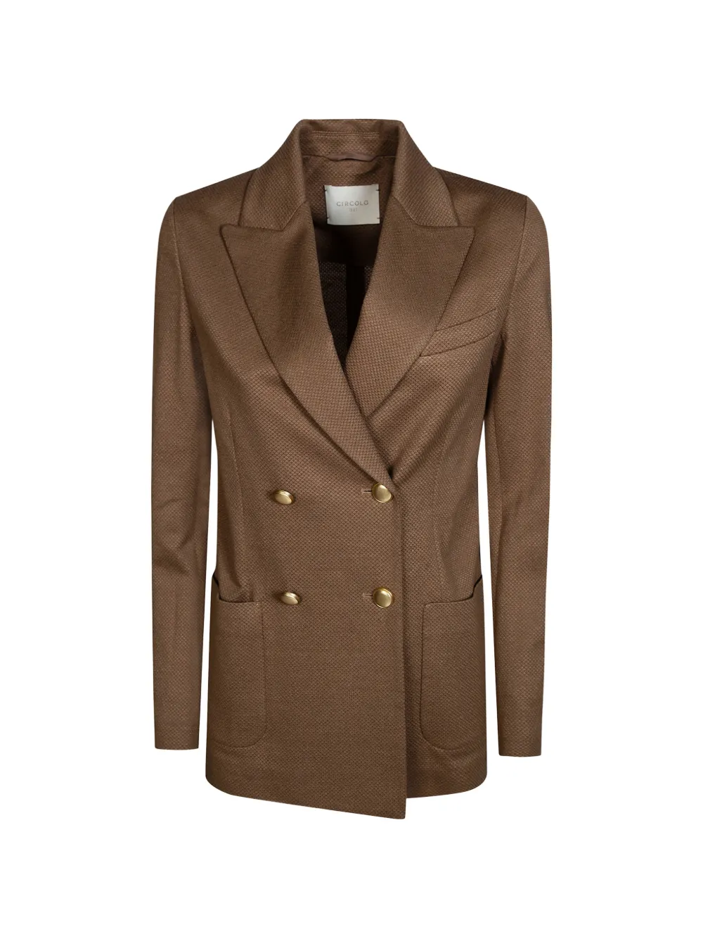 Circolo 1901 double-breasted textured blazer - Braun