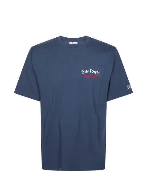 MC2 Saint Barth playera Portland con bordado Beach Club Gin Tonic y estampado gráfico