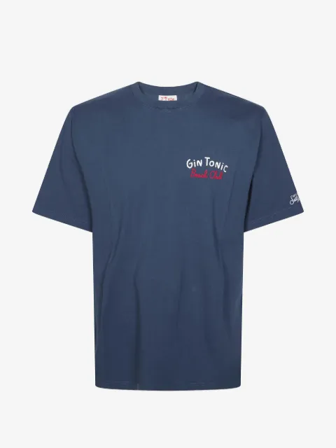 MC2 Saint Barth Portland gin tonic beach club-embroidered graphic-print T-shirt