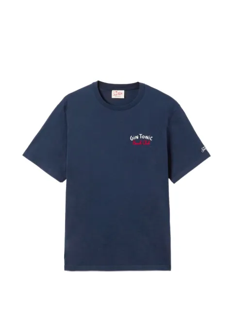 MC2 Saint Barth Portland gin tonic beach club-embroidered graphic-print T-shirt