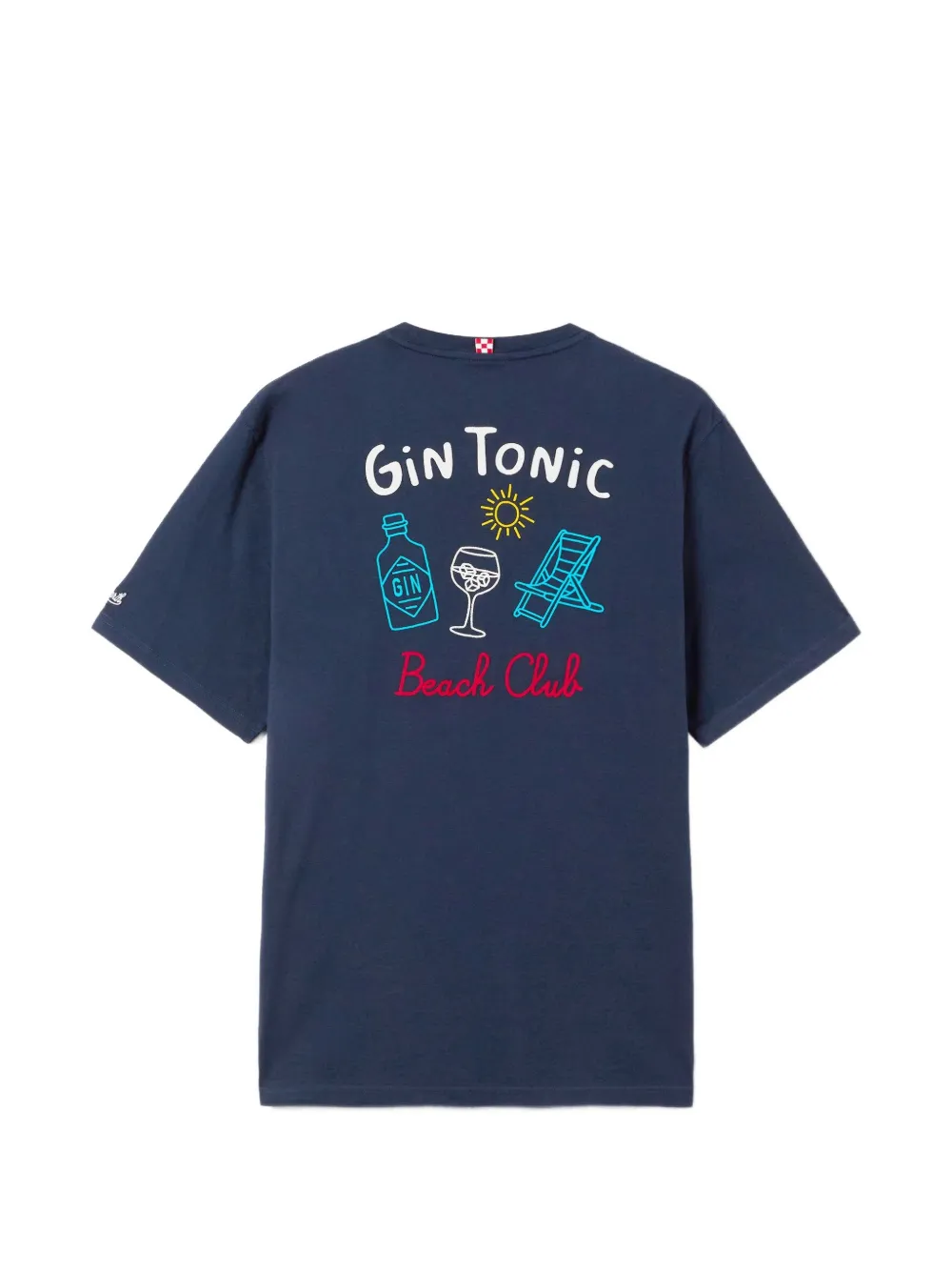 MC2 Saint Barth Portland T-shirt met grafische print en borduurwerk Blauw