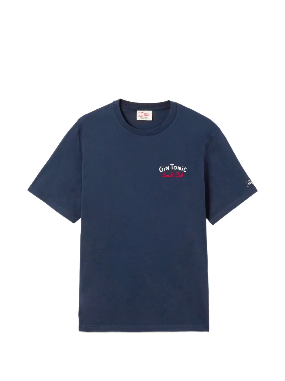 MC2 Saint Barth Portland T-shirt with Gin Tonic Beach Club front/back embroidery