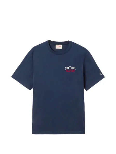 MC2 Saint Barth playera Portland con bordado Beach Club Gin Tonic y estampado gráfico