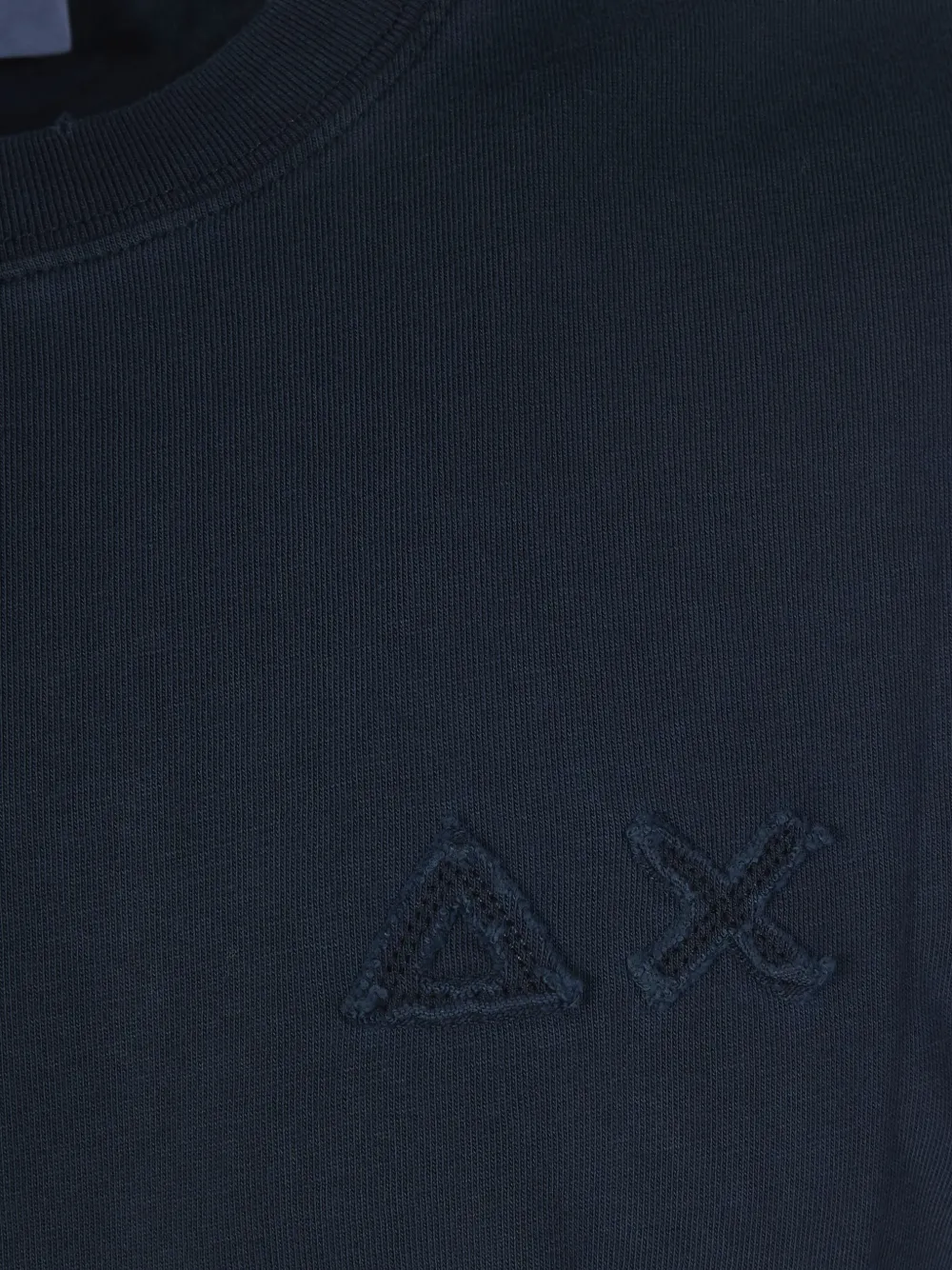 Sun68 T-shirt met geborduurd logo Blauw