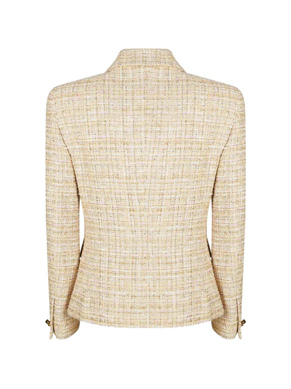 Tagliatore India tweed jack met kraag Beige