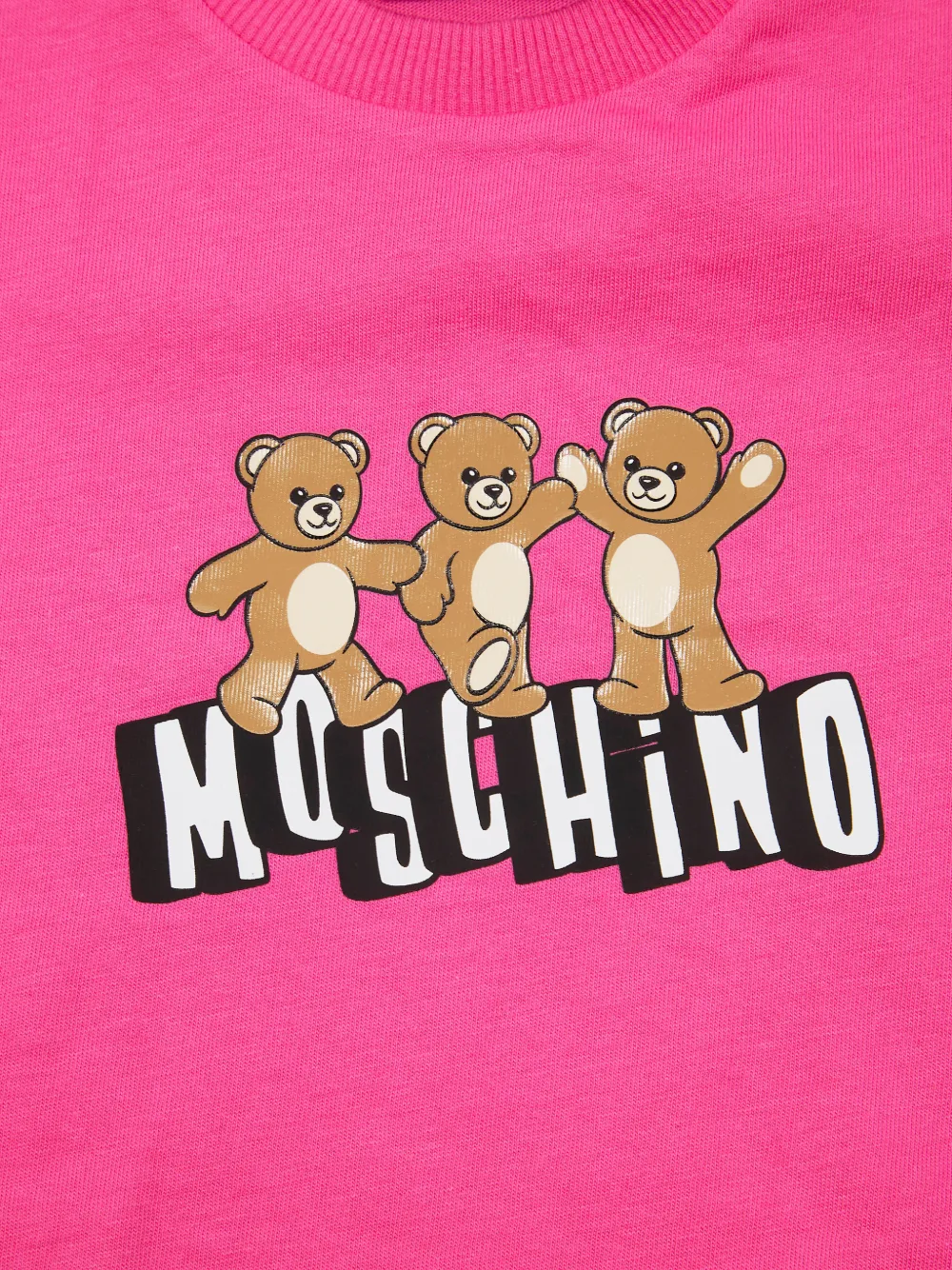 Moschino Kids T-shirt met teddy-logo Roze