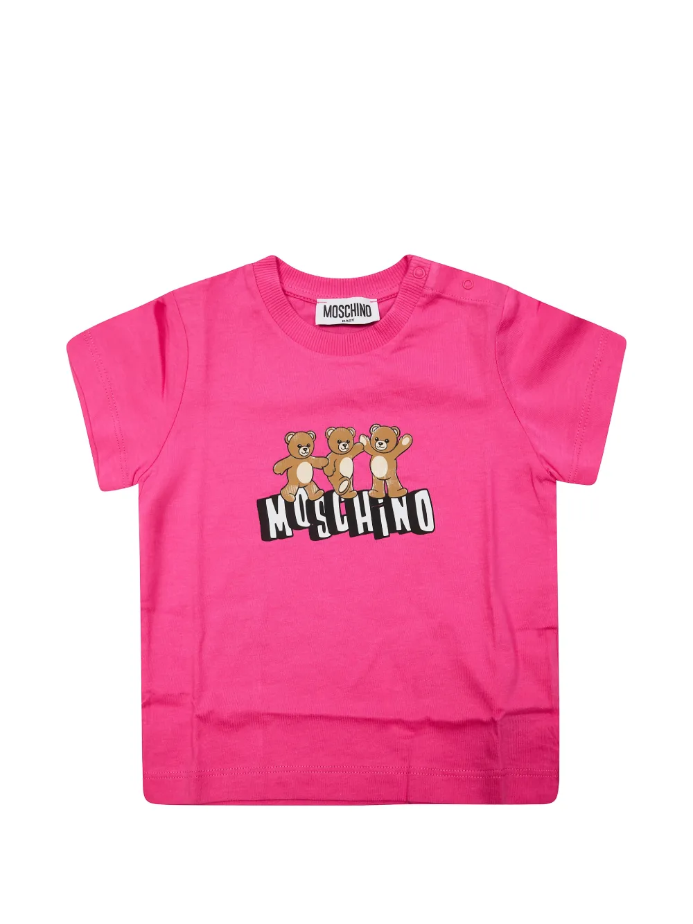 Moschino Kids teddy-logo T-shirt - Rosa