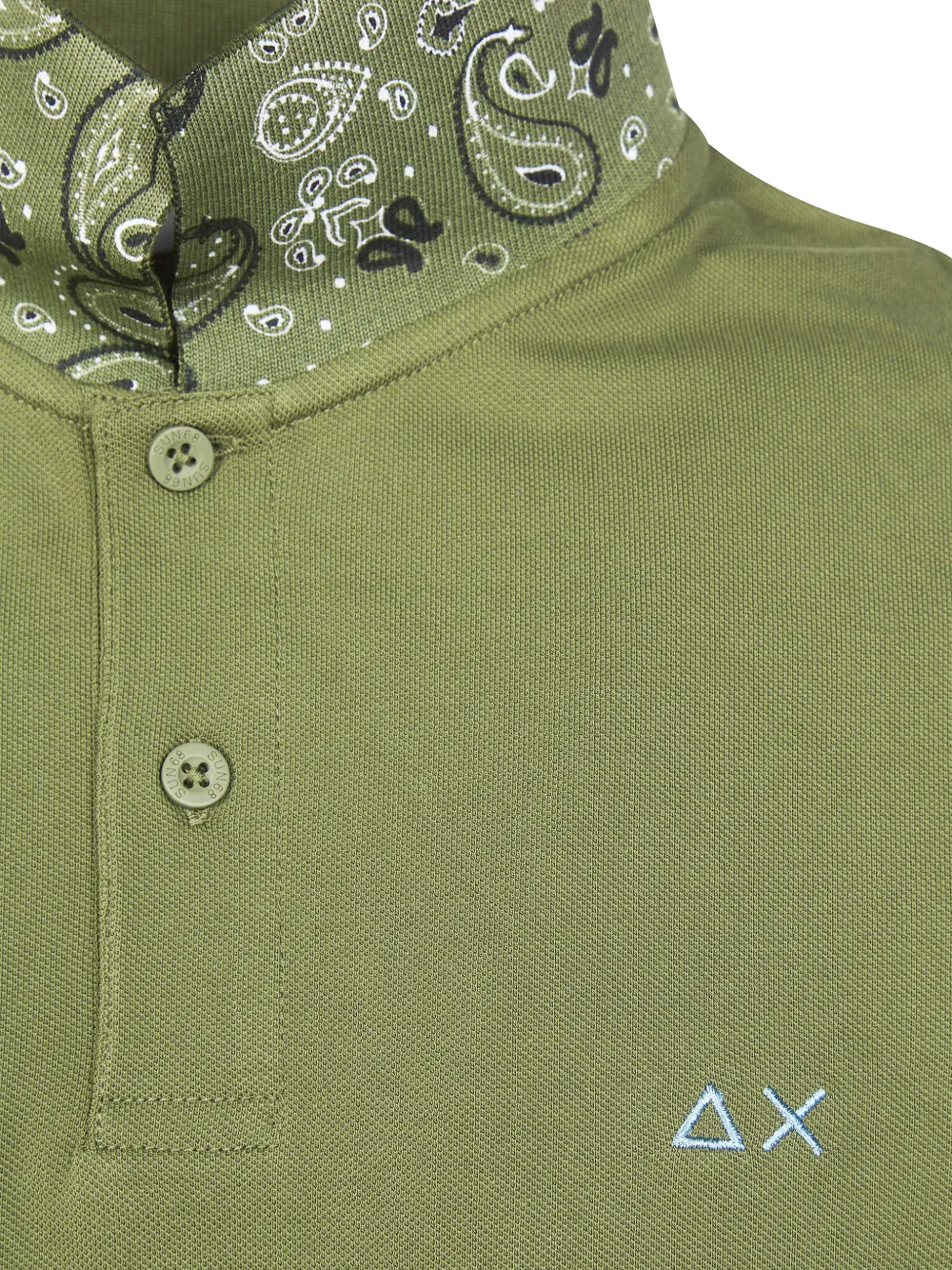 Sun68 Poloshirt met paisley-print en kraag Groen