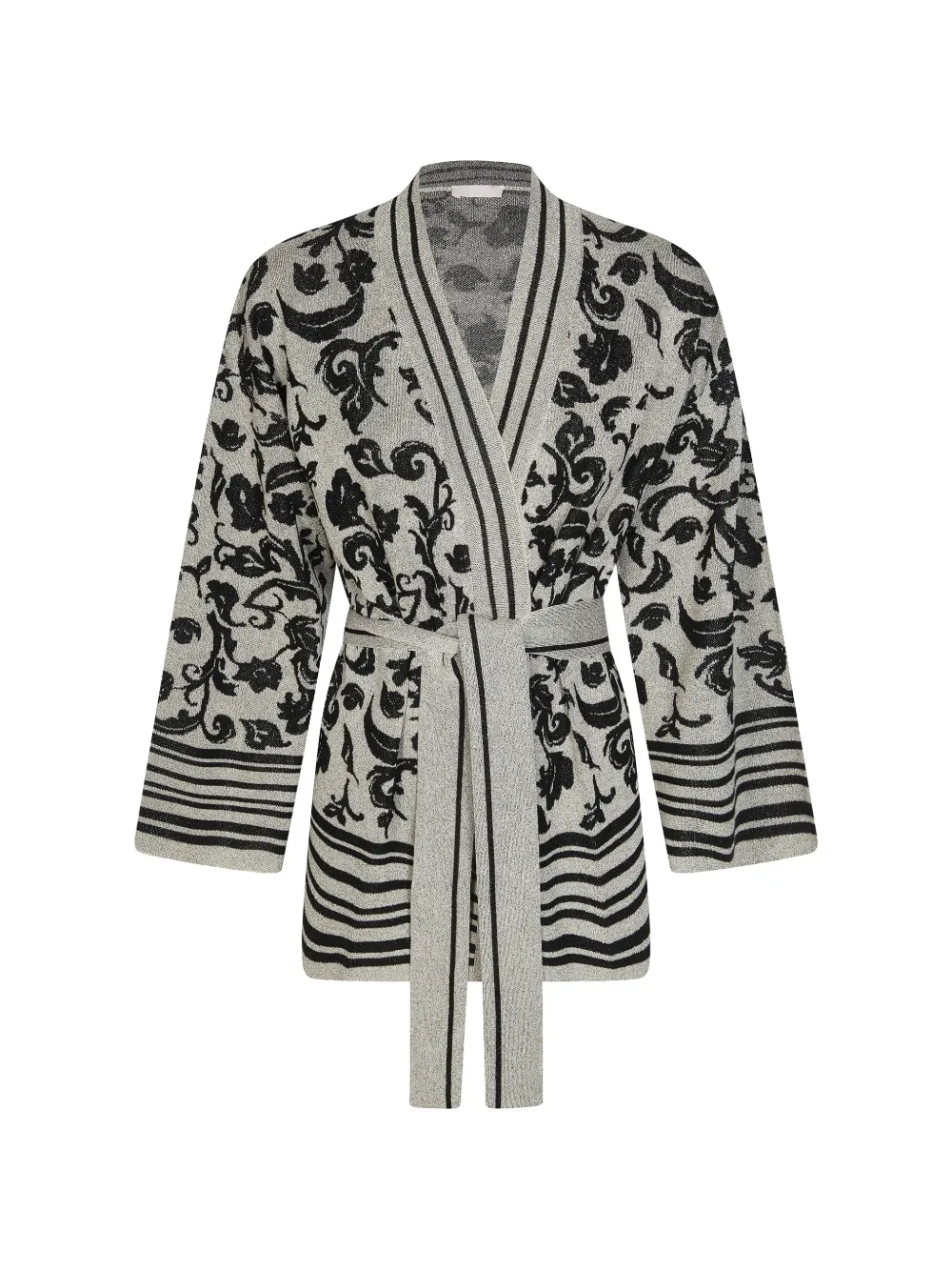 LIU JO floral stripe cardigan - Grigio