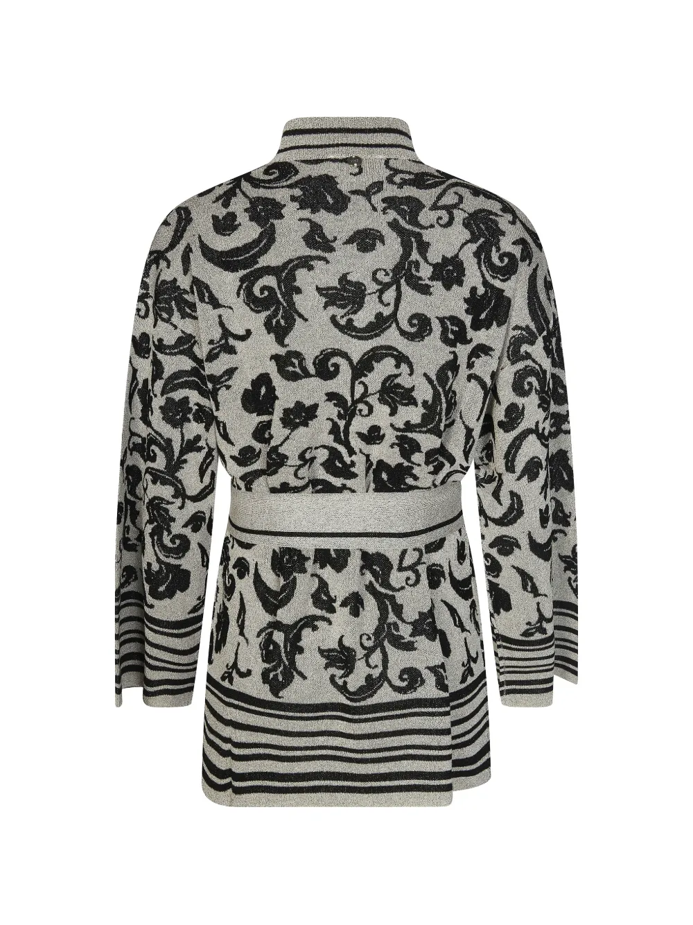  Liu Jo Floral Stripe Cardigan - Grey 