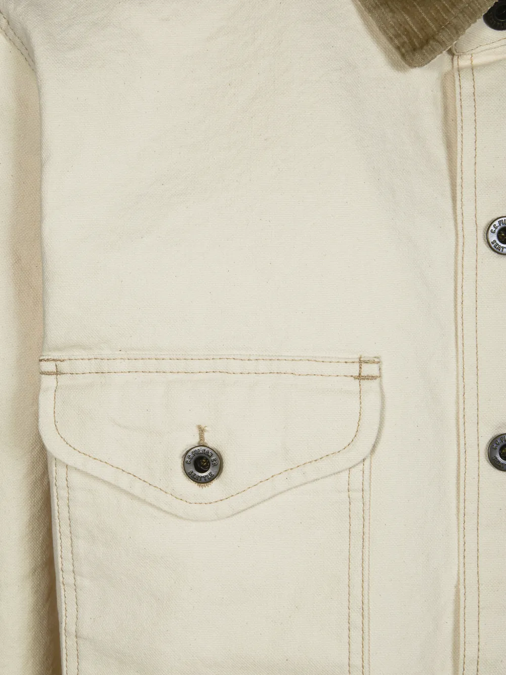  Filson Rustic Corduroy Collar Pocket Shirt Jacket - Neutrals 