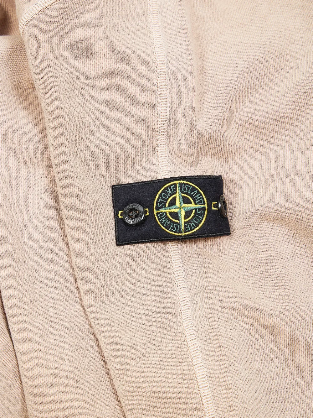 Stone Island Junior Hoodie met logopatch Beige