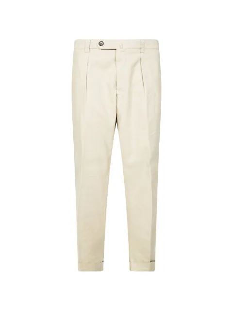 Berwich pleated turn-up trousers