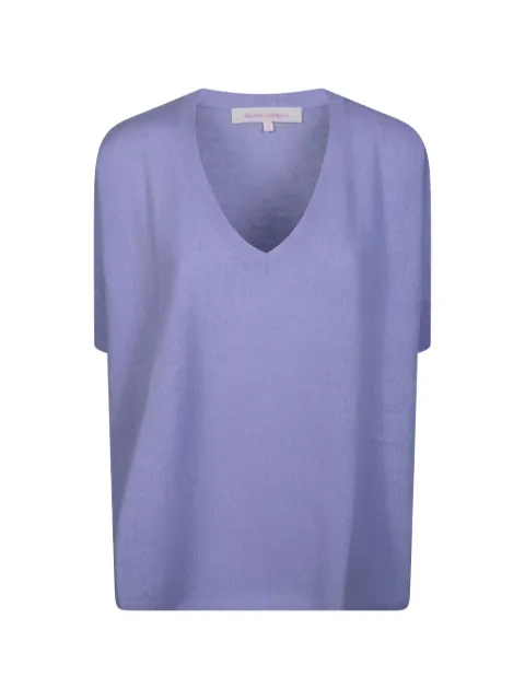 absolut cashmere V-neck short-sleeve cashmere T-shirt