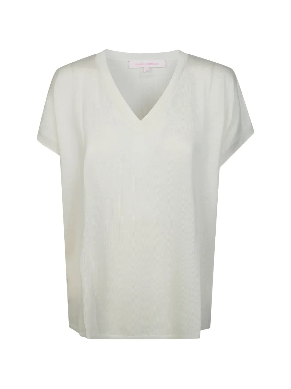 absolut cashmere V-neck short-sleeved cashmere T-shirt - Toni neutri
