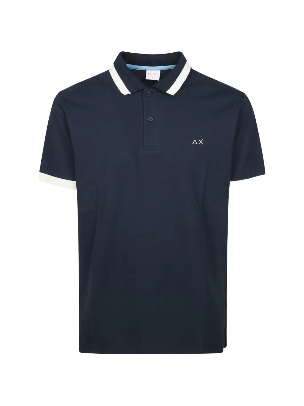 Sun68 contrast-trim polo shirt - Blau
