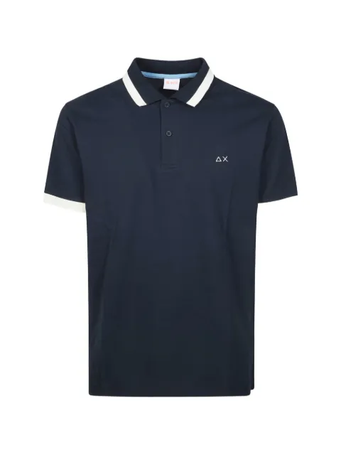 Sun68 contrast-trim polo shirt