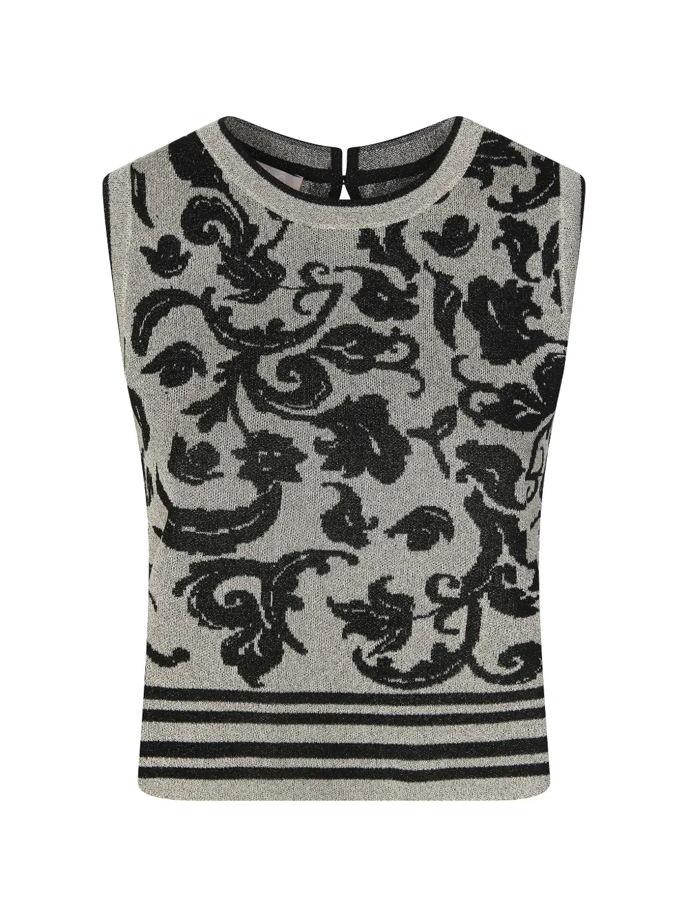 LIU JO crew-neck ribbed-knit vest - Nude