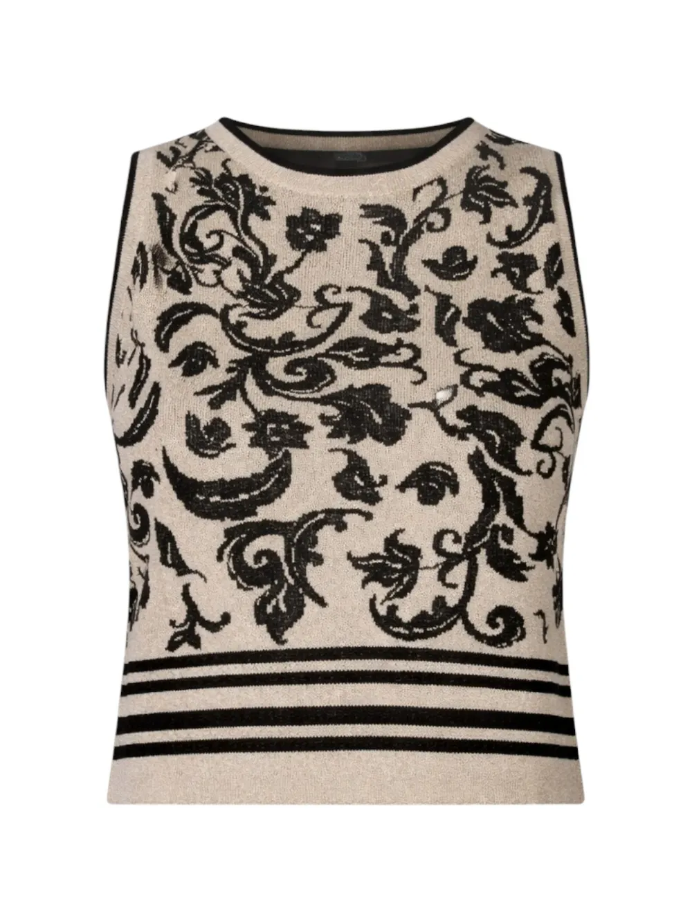 LIU JO crew-neck ribbed-knit vest - Toni neutri