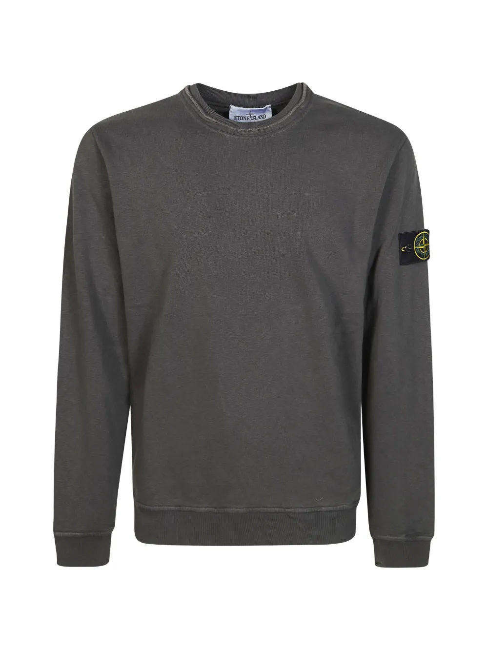 Stone Island logo-patch crew-neck sweatshirt - Grau