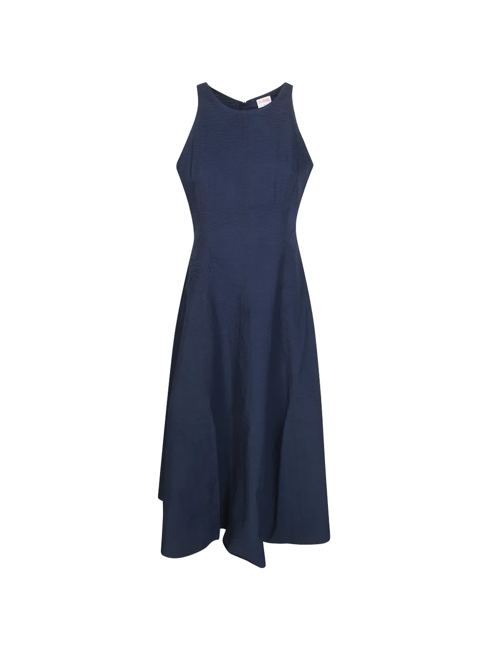 Sun68 Seersucker cotton maxi dress - Blu
