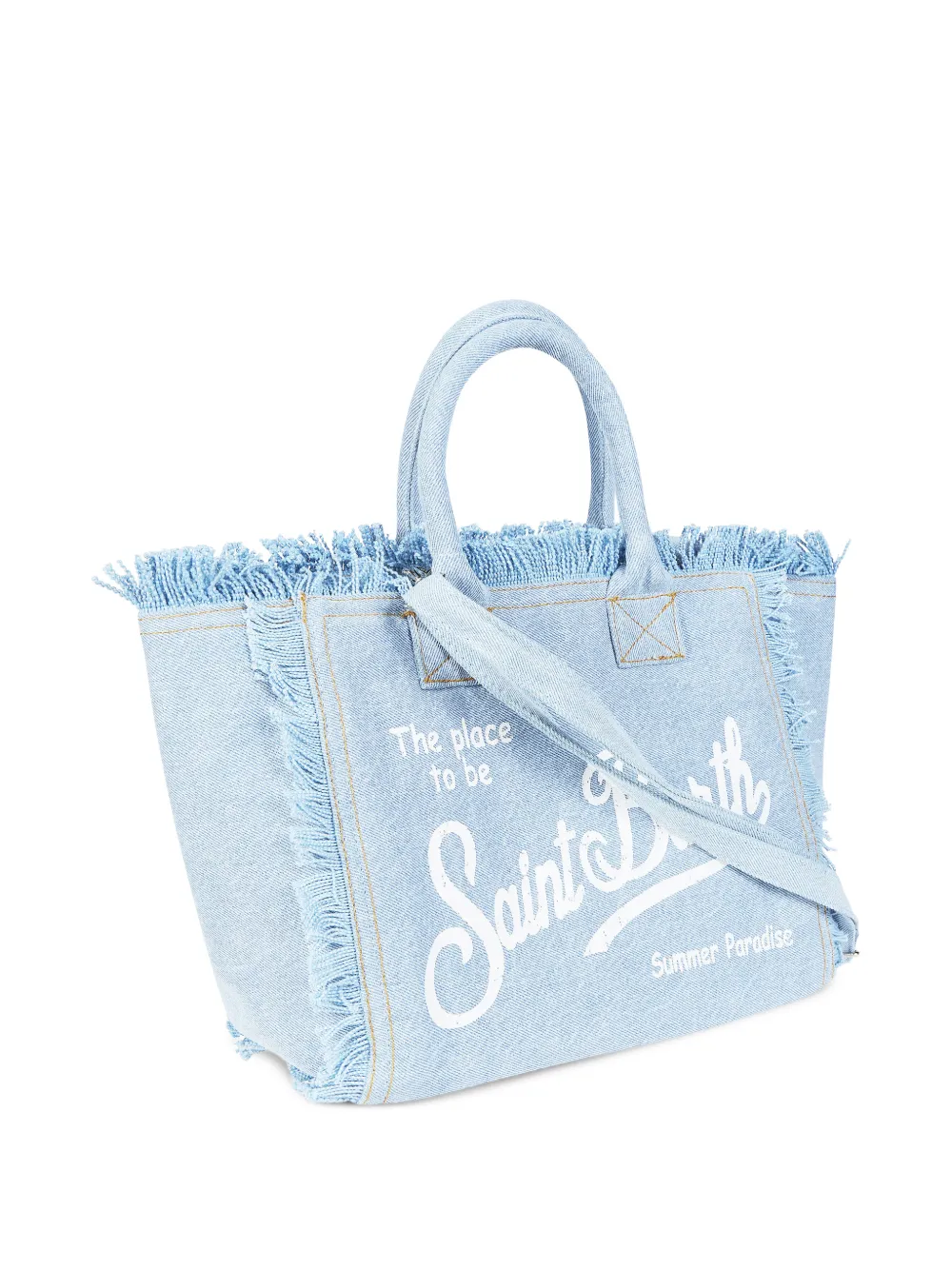 MC2 Saint Barth Shopper met franje Blauw