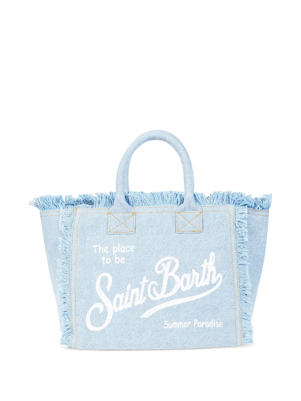 MC2 Saint Barth Shopper met franje Blauw