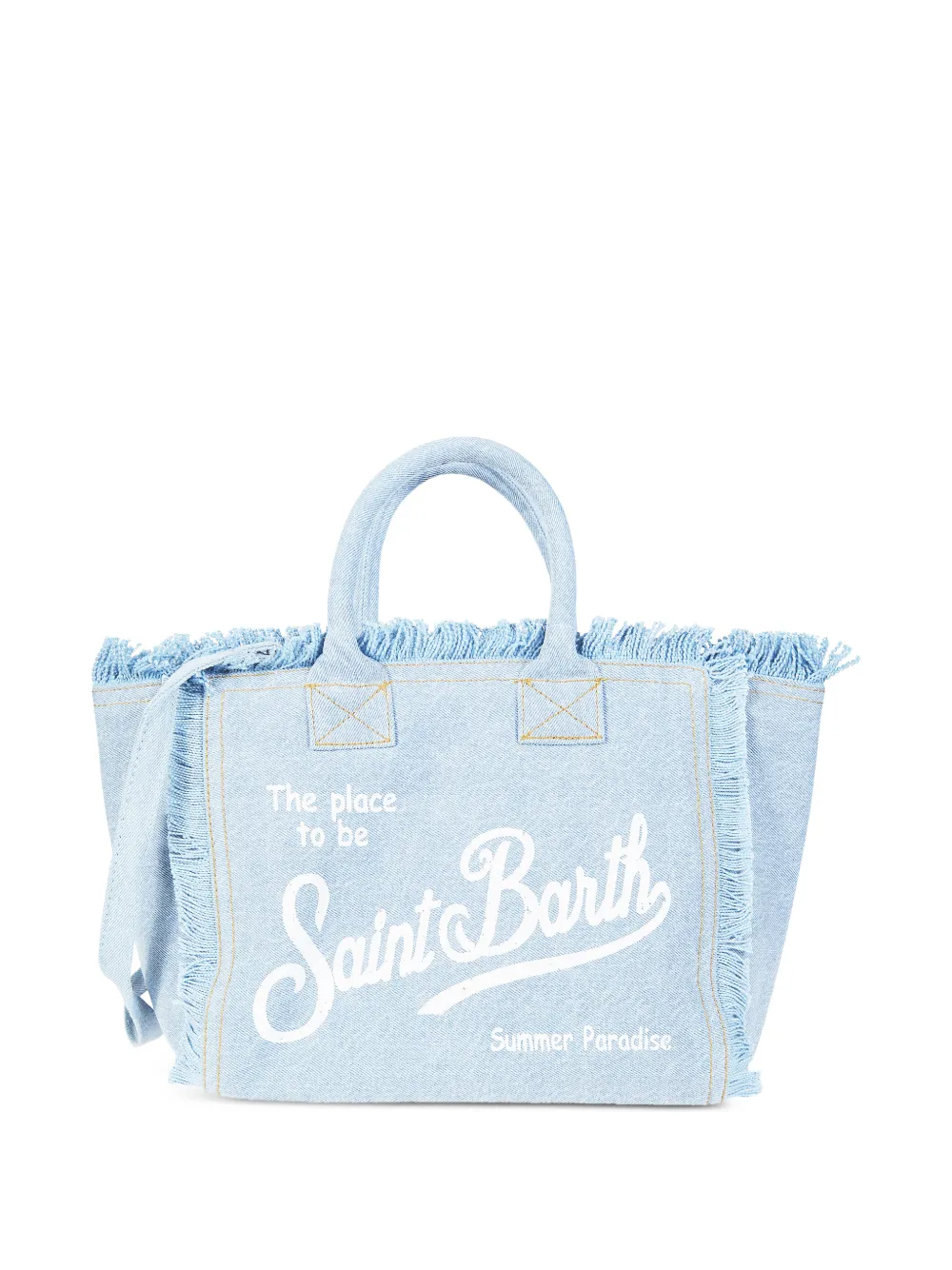 MC2 Saint Barth Shopper met franje Blauw