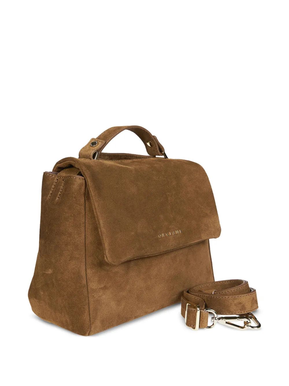 Orciani Suède shopper Bruin