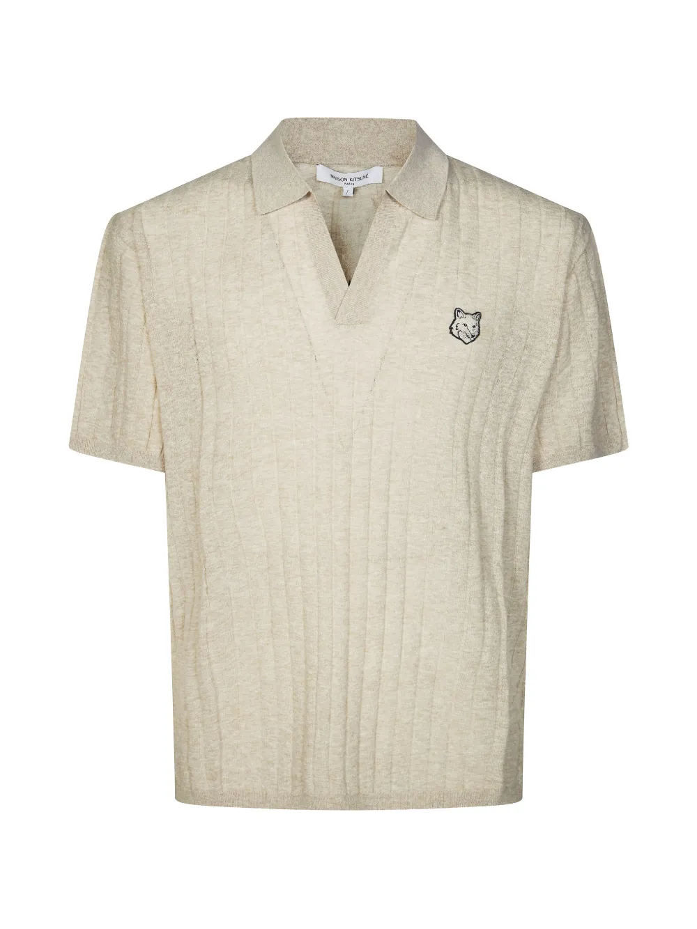 Maison Kitsuné Fox Head ribbed shirt - Toni neutri