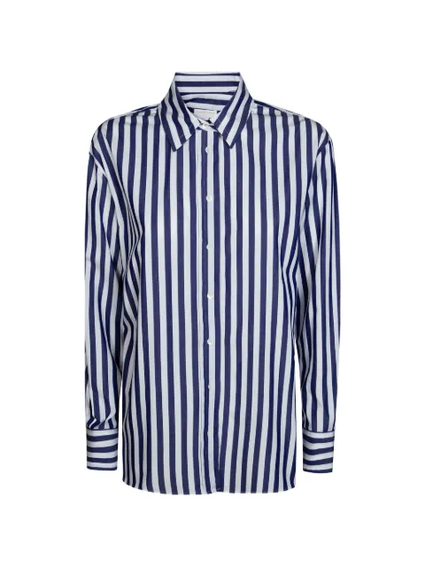 Robert Friedman striped floral shirt