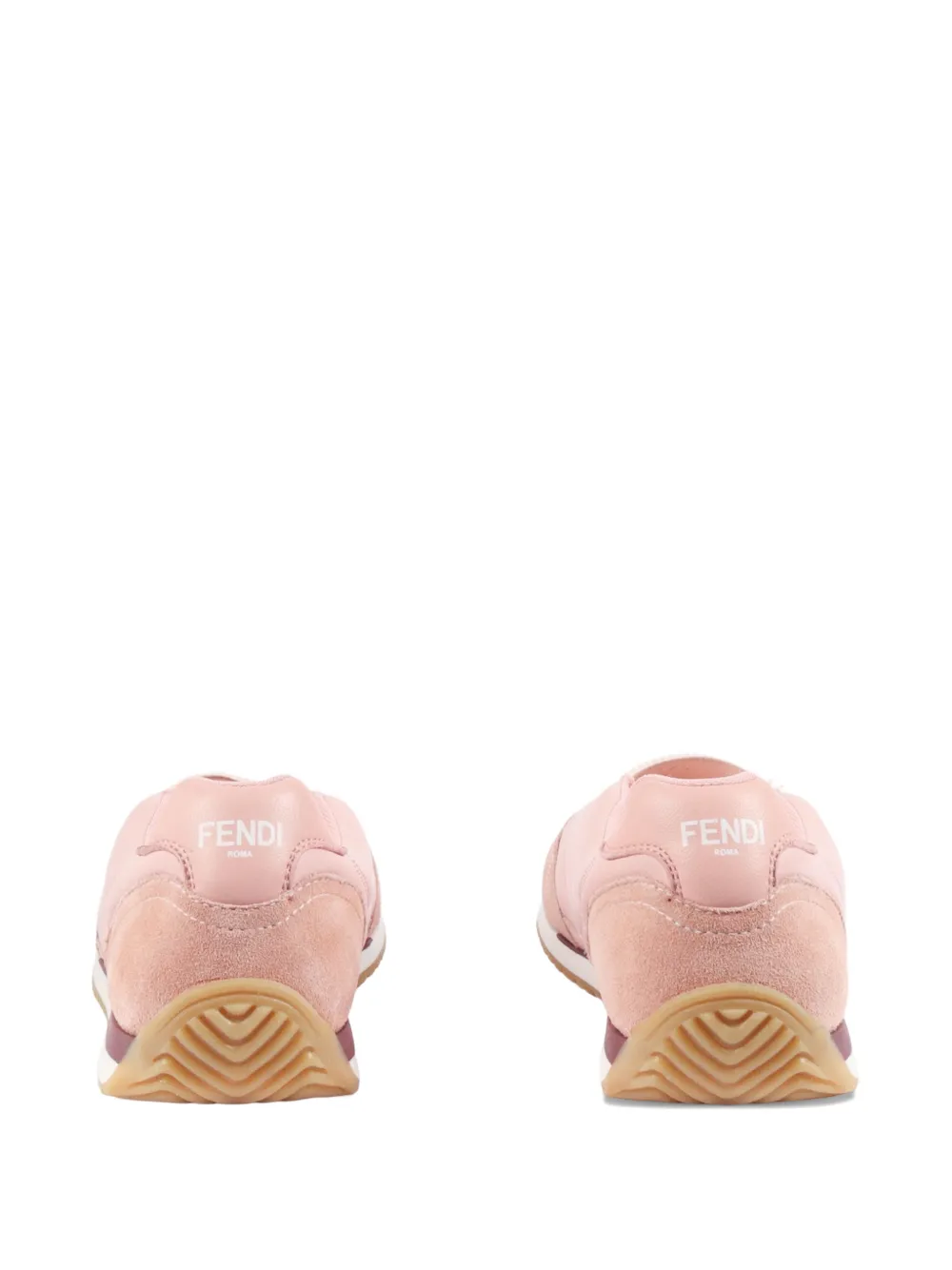 Fendi Kids quilted sneakers Roze