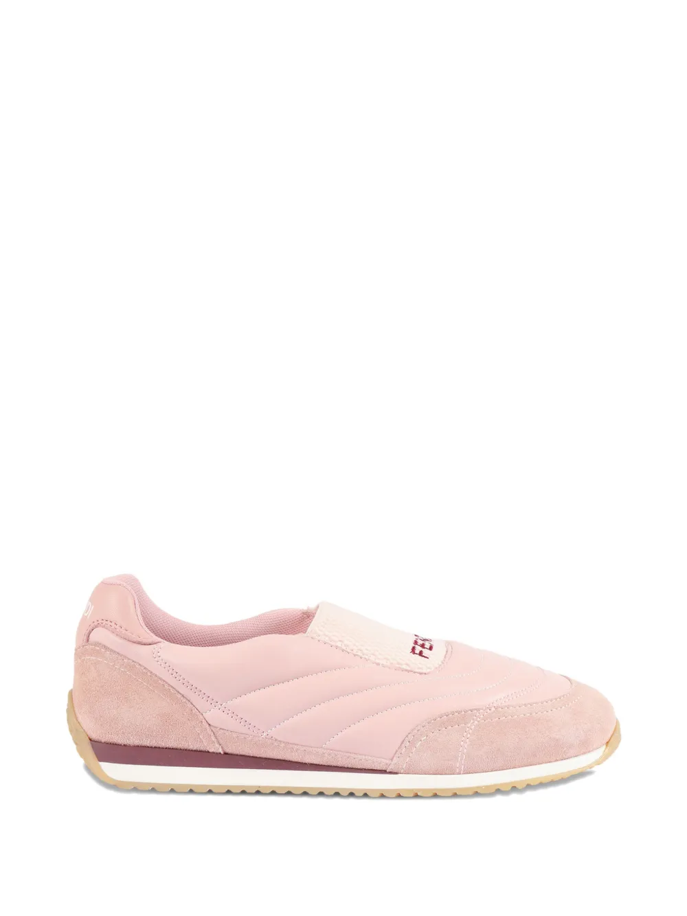 Fendi Kids quilted sneakers Roze