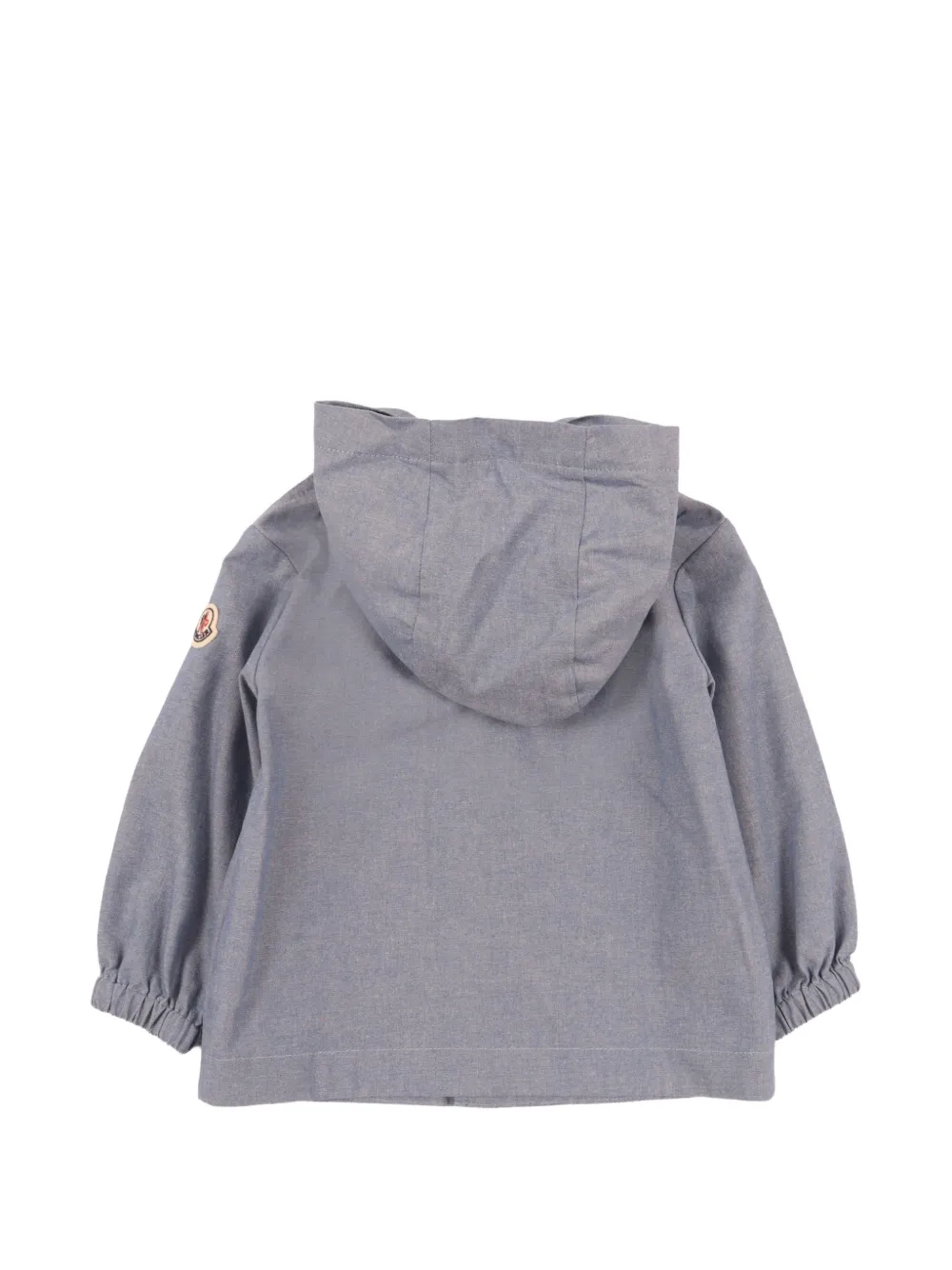 Moncler Enfant Nur Chambray jack met capuchon Blauw