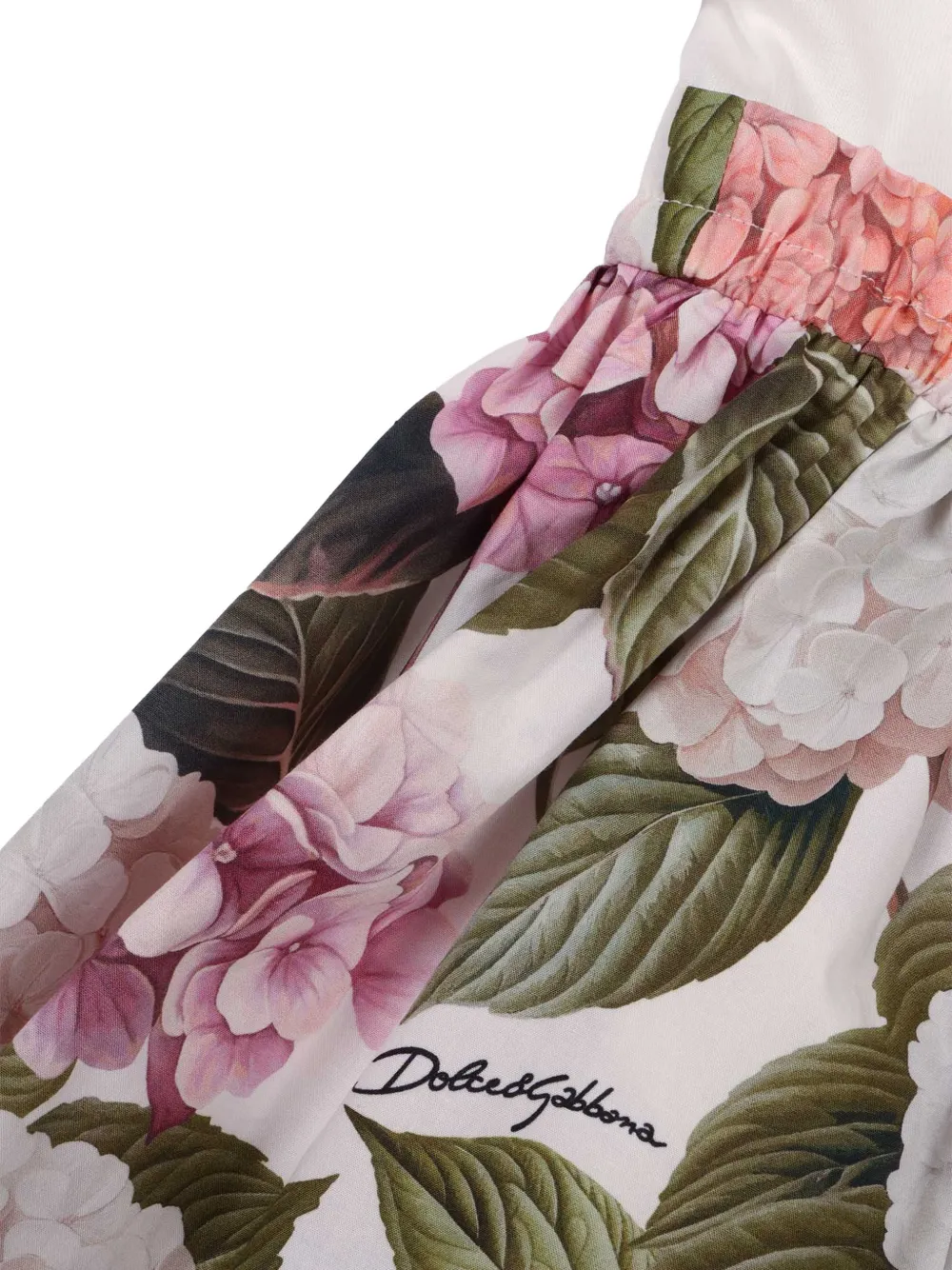 Dolce & Gabbana Kids Jurk met bloemenprint Wit