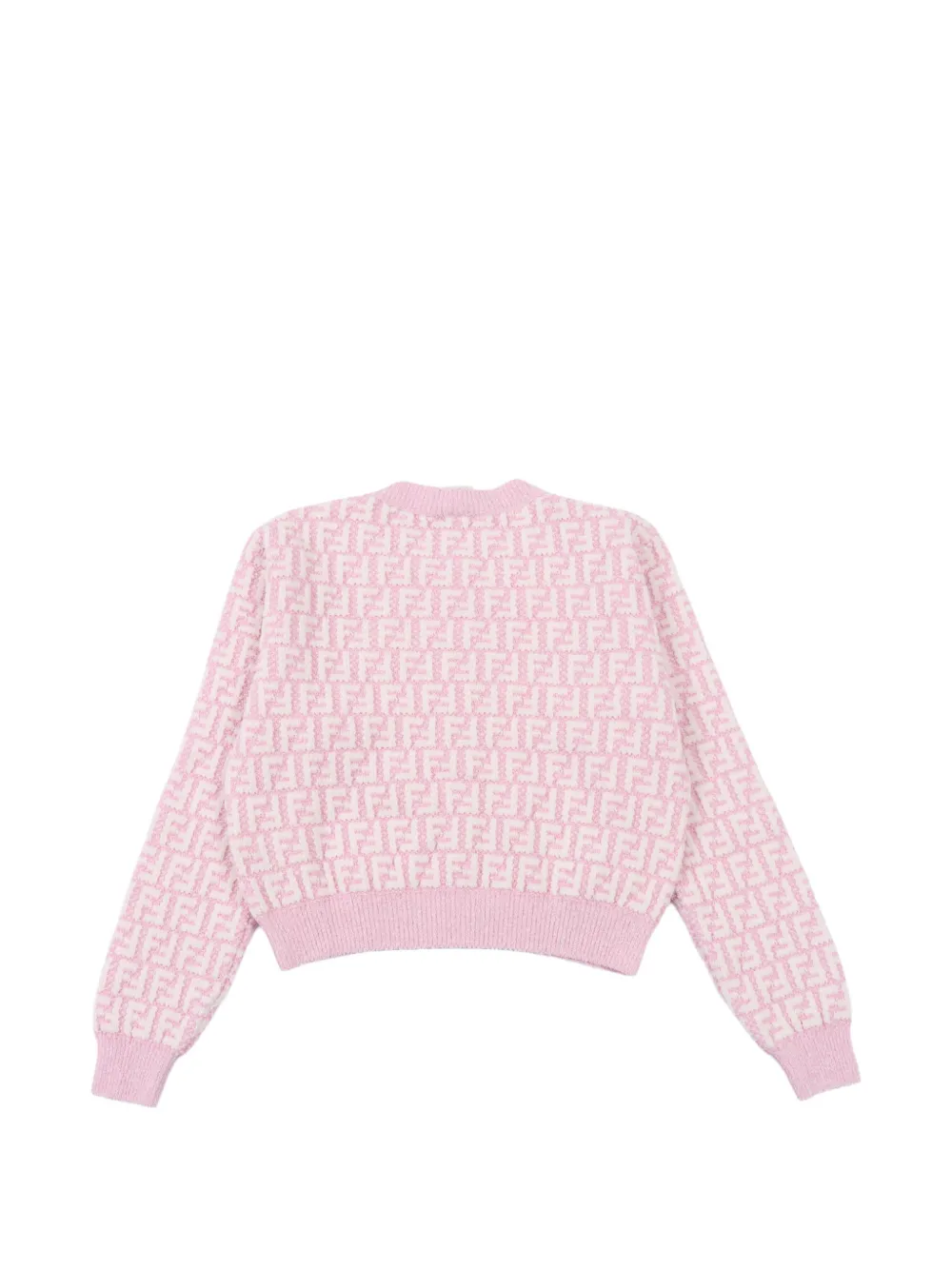 Fendi Kids Vest met FF-patroon en lange mouwen Roze