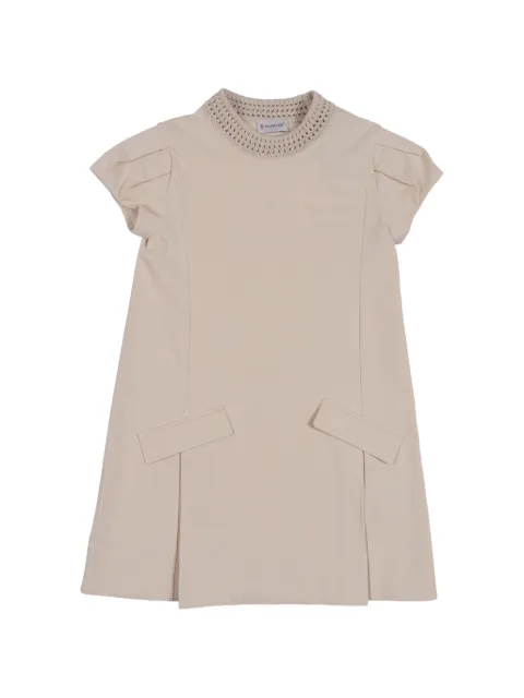 Moncler Enfant vestido con ribete de crochet