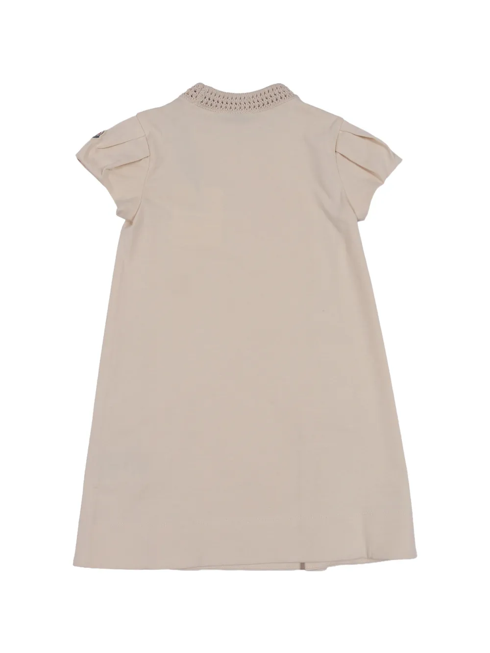 Moncler Enfant Jurk met gehaakte afwerking Beige