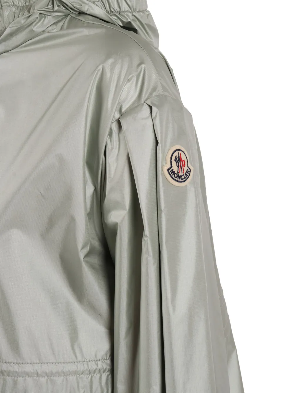  Moncler Enfant Ruffled Parka Coat - Grey 