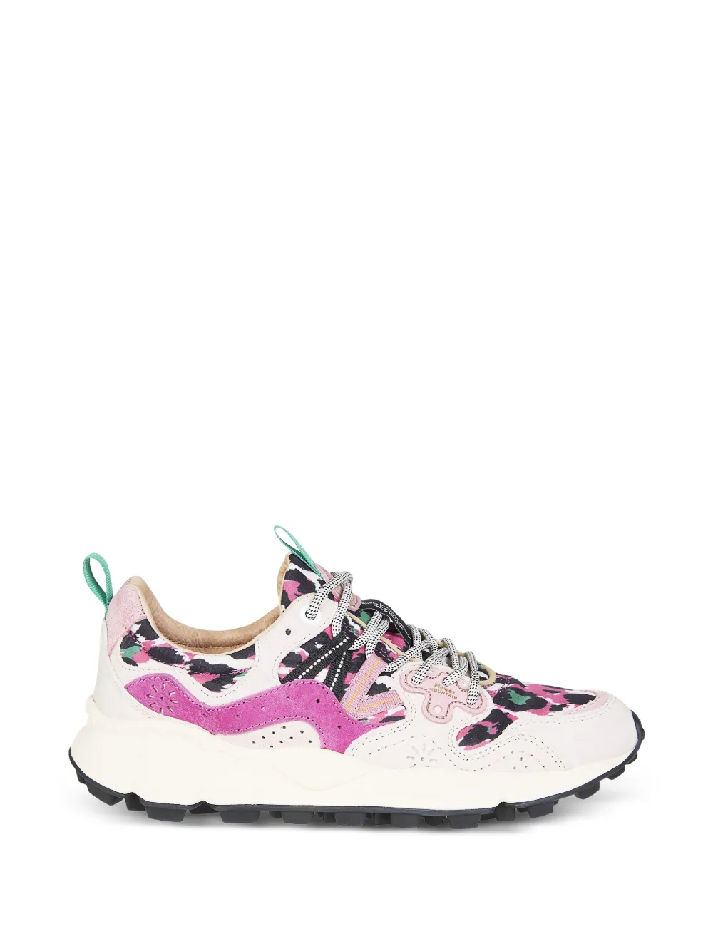 FLOWER MOUNTAIN Yamano 3 leopard-print sneakers Beige